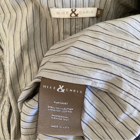 mike & chris leather hoodie jacket - Picture 7 of 10